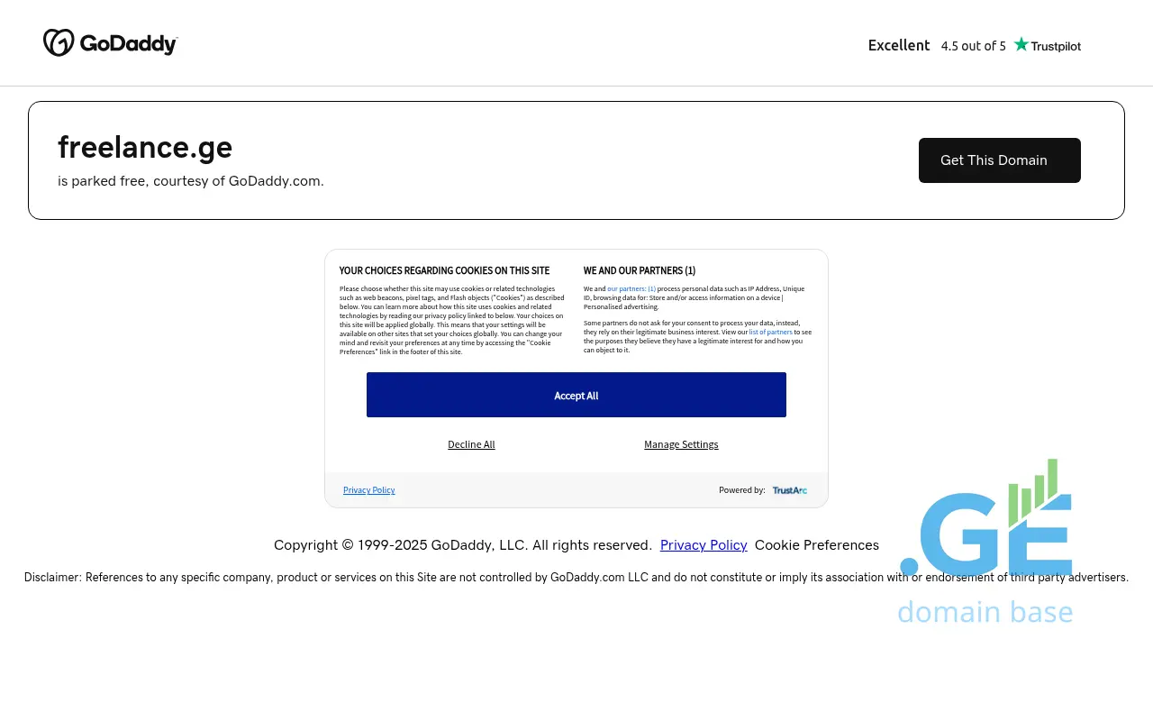 Screenshot of the site freelance.ge