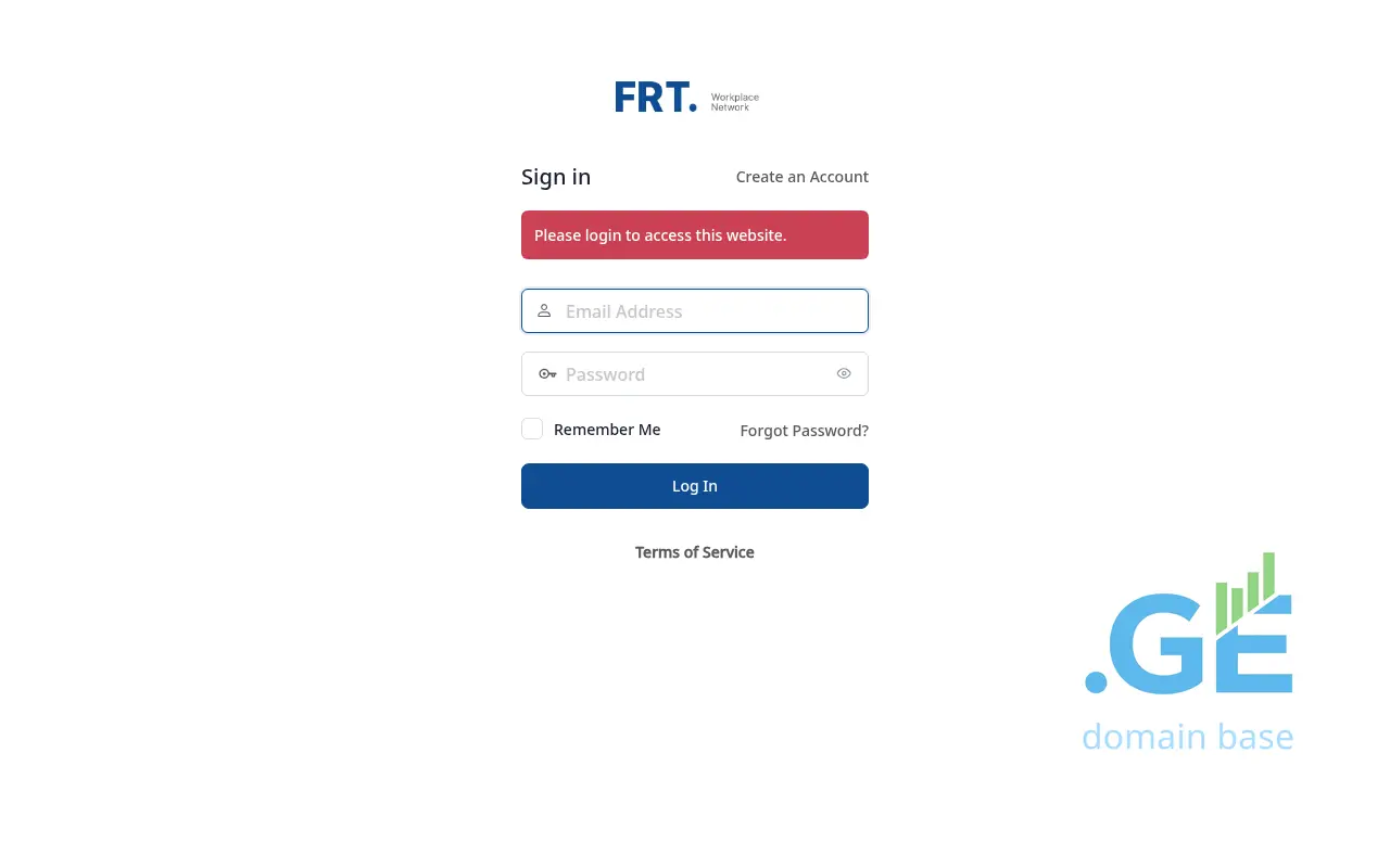 Screenshot of the site frt.ge