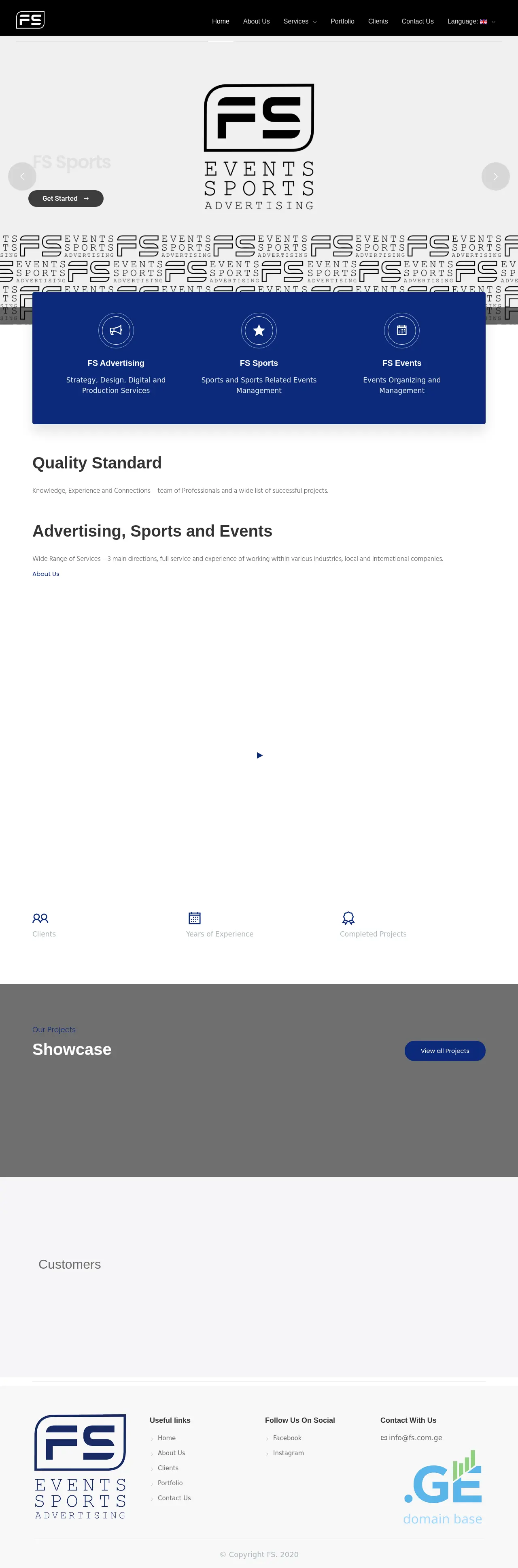 Screenshot of the site fs.com.ge