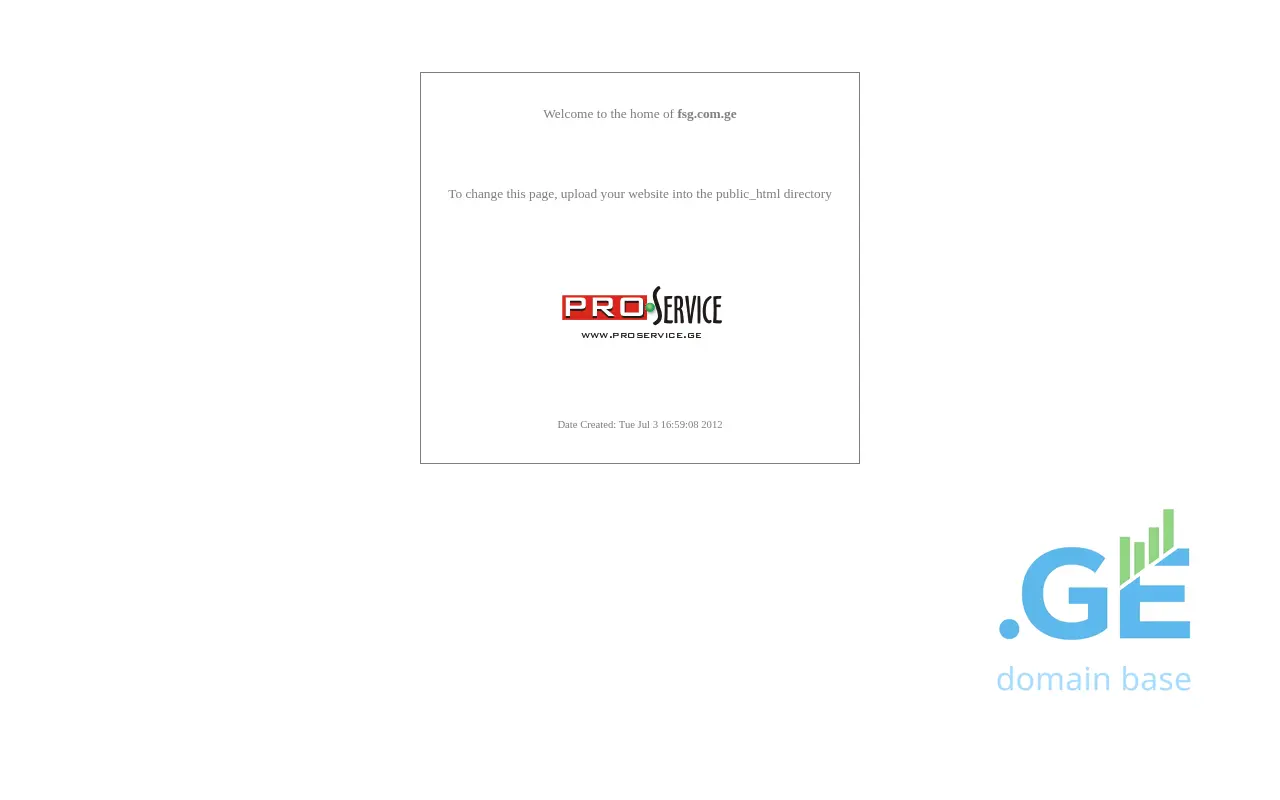 Screenshot of the site fsg.com.ge