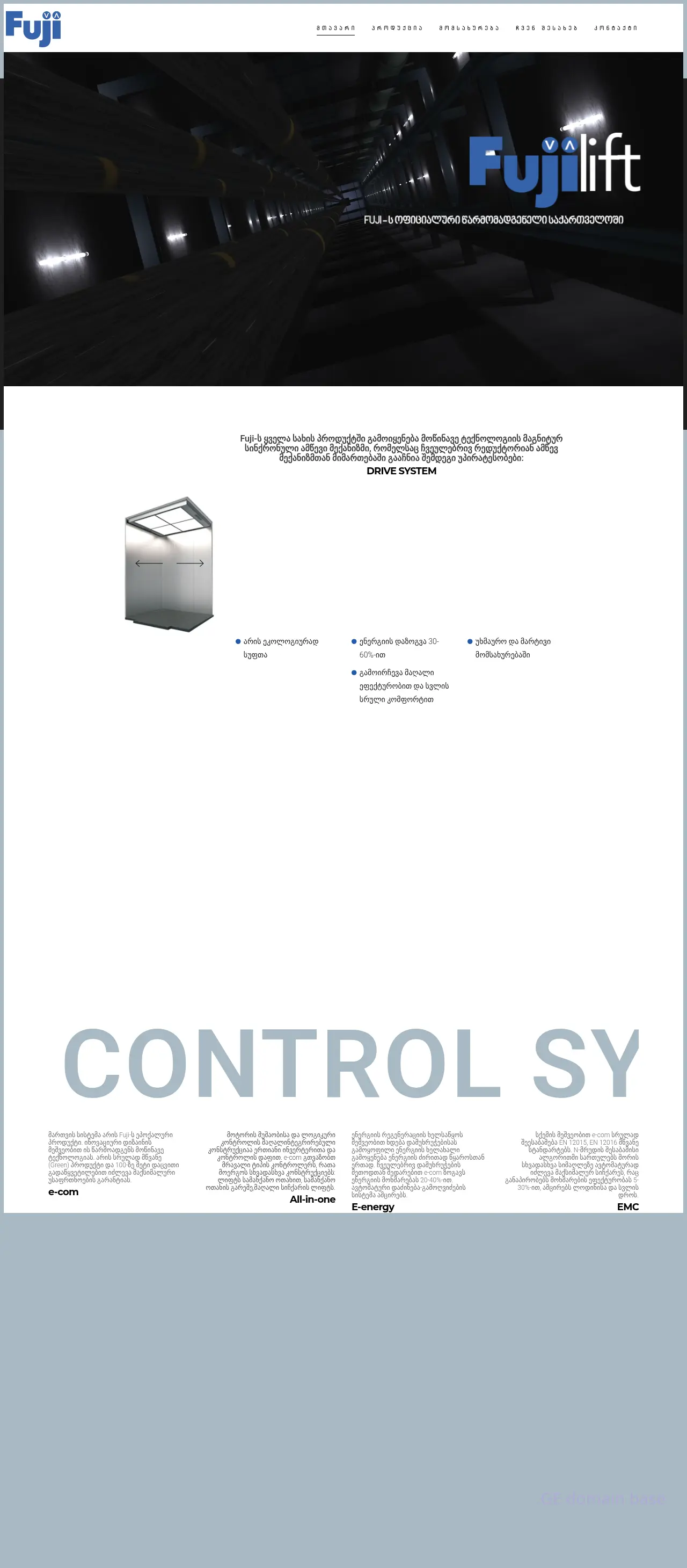 Screenshot of the site fujilift.ge
