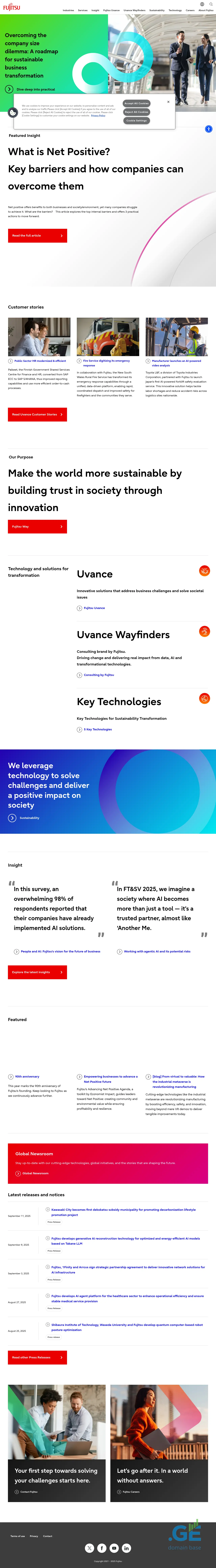 Screenshot of the site fujitsu.ge