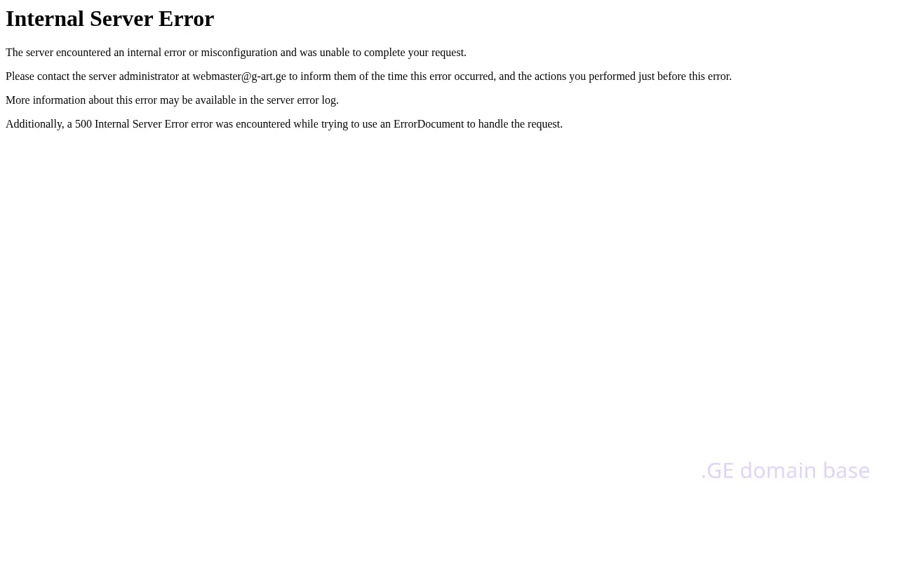 Screenshot of the site g-art.ge