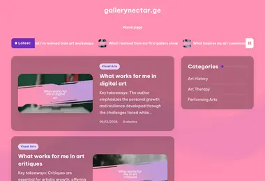 Screenshot of gallerynectar.ge