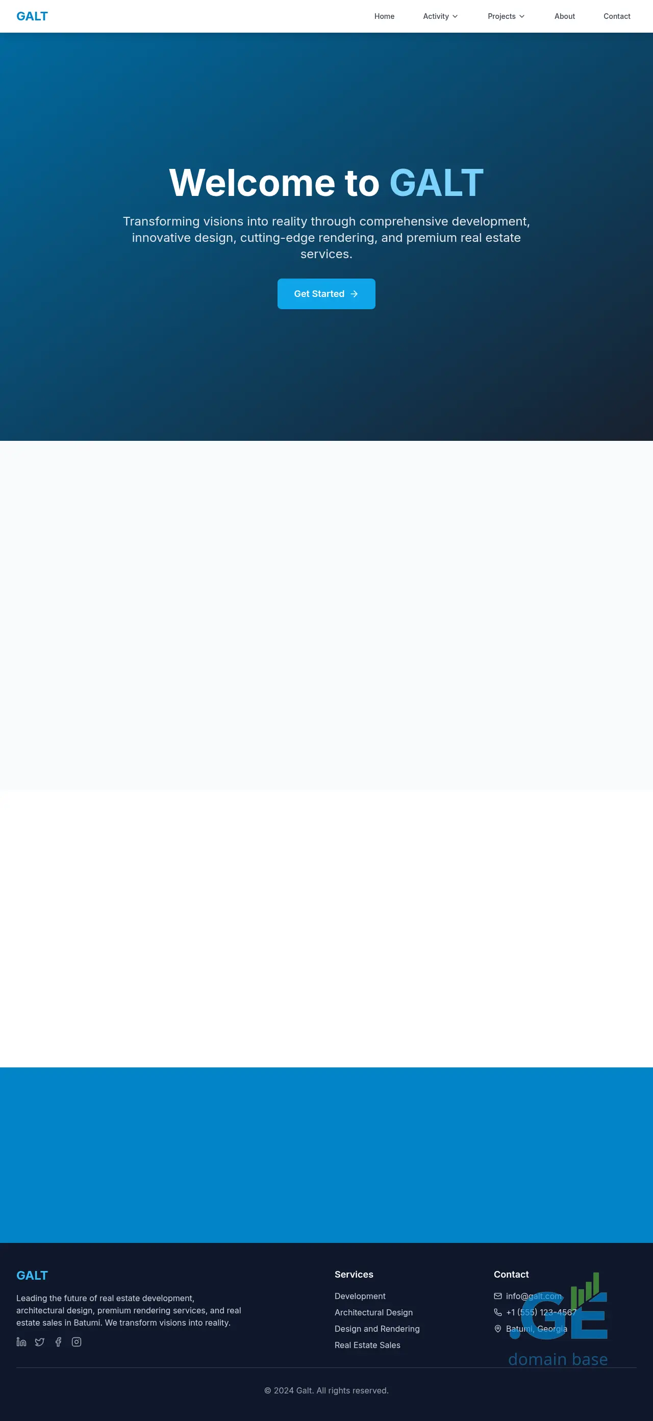 Screenshot of the site galt.ge