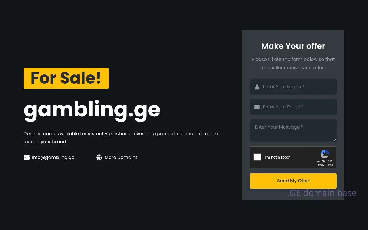 Screenshot of the site gambling.ge