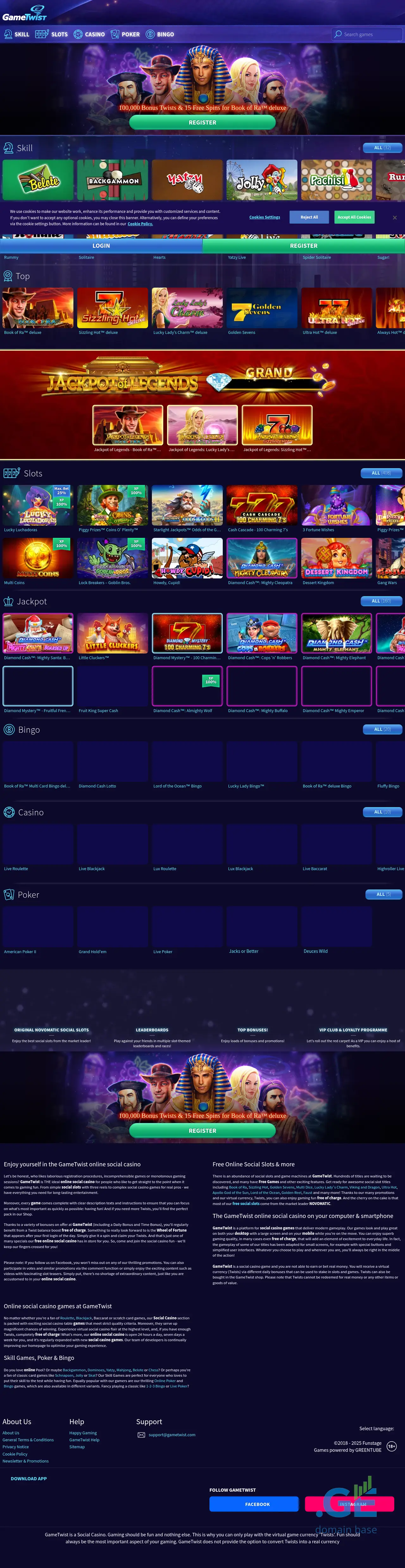 Screenshot of the site gametwist.ge