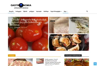 Screenshot of gastronomia.ge