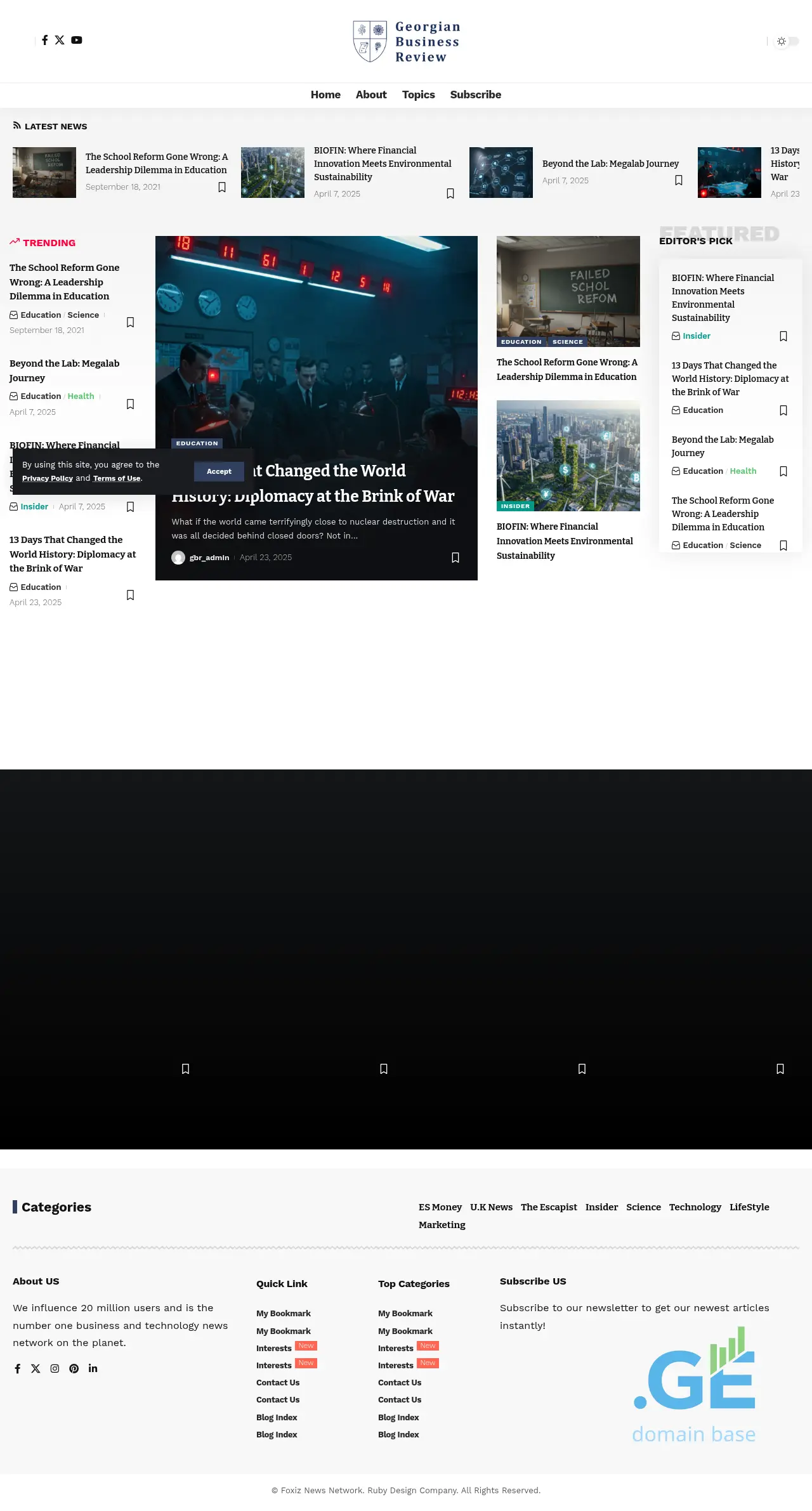 Screenshot of the site gbr.ge