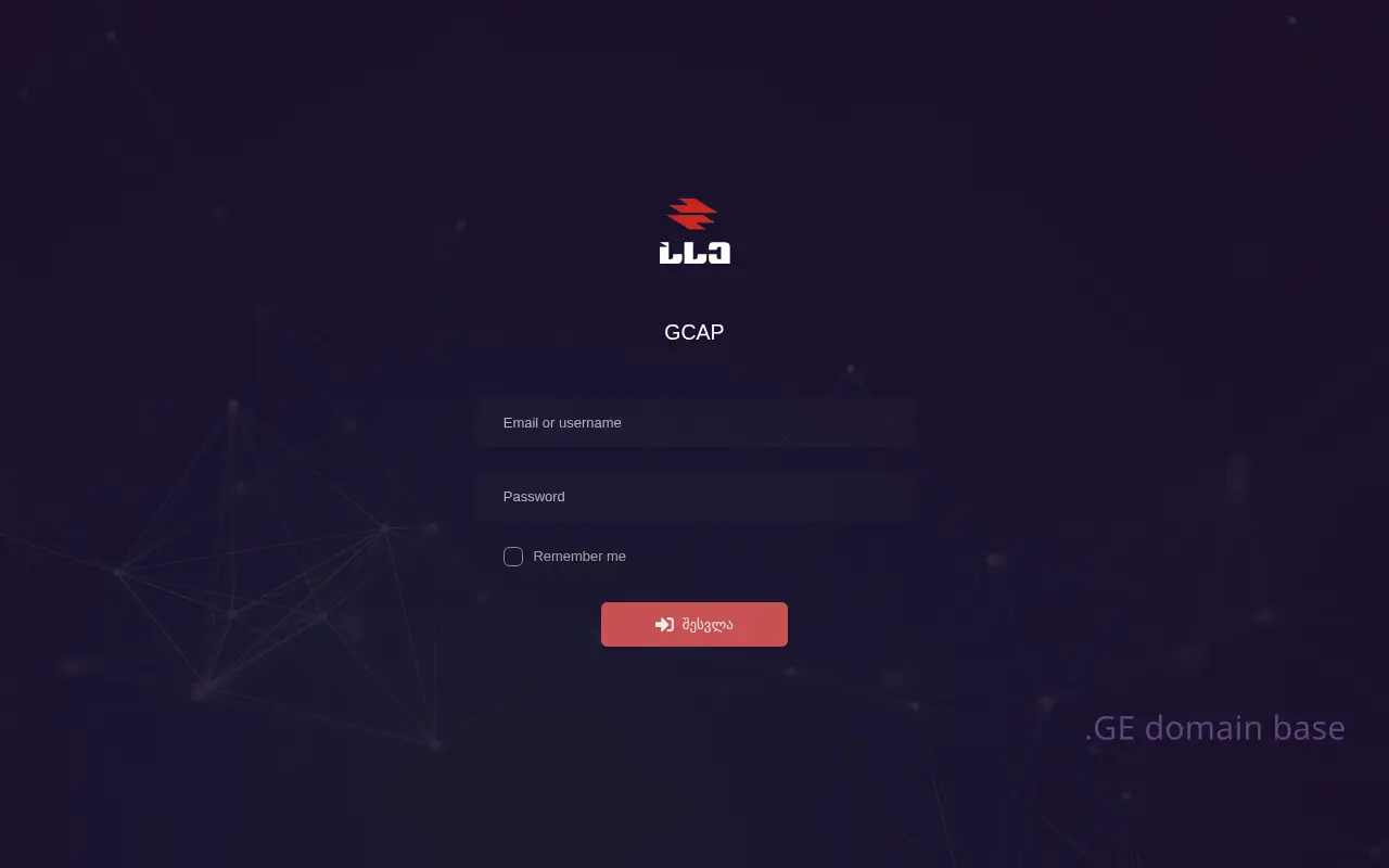 Screenshot of the site gcap.com.ge