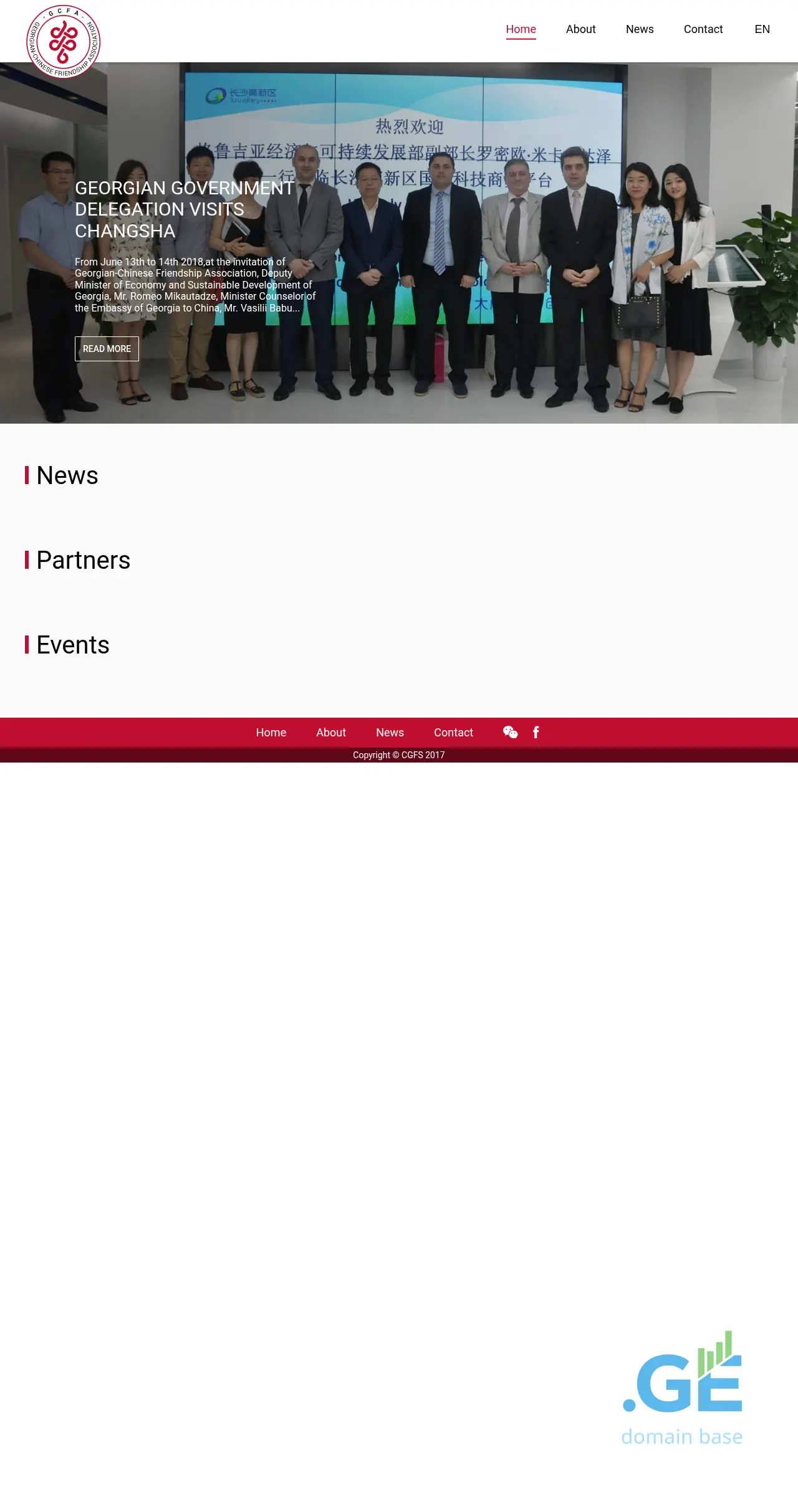 Screenshot of the site gcfa.ge