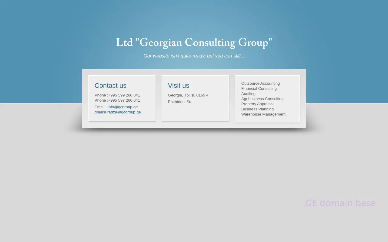 Screenshot of the site gcgroup.ge