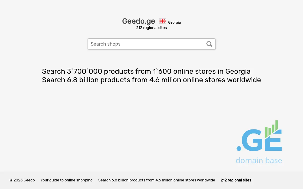 Screenshot of the site geedo.ge