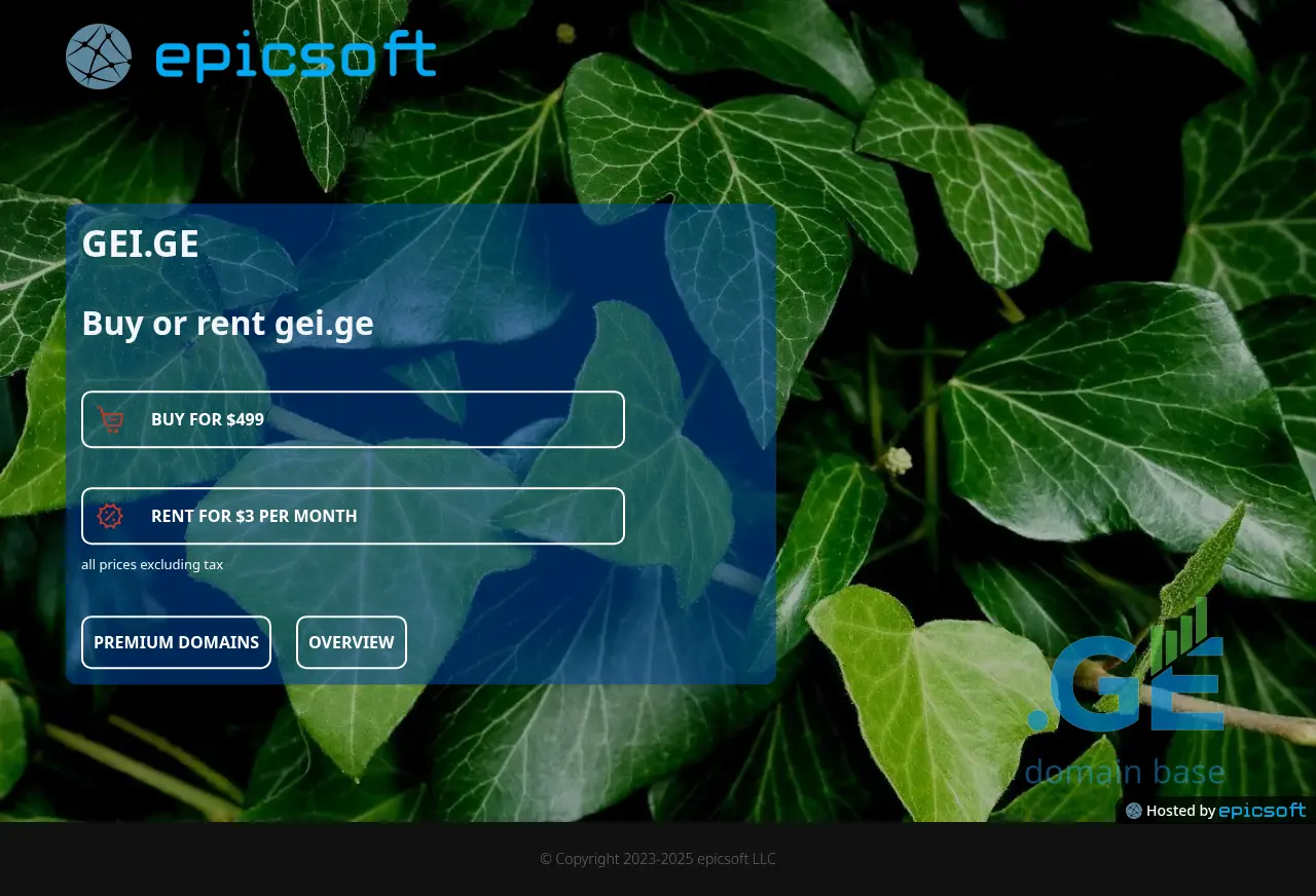 Screenshot of the site gei.ge