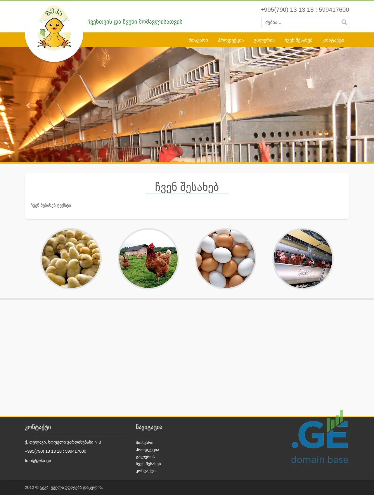 Screenshot of the site geka.ge