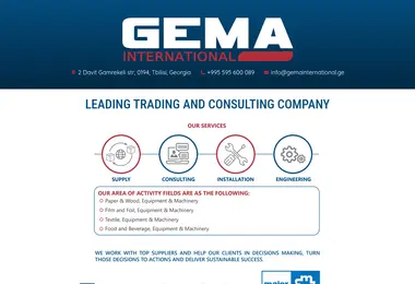 Screenshot of gemainternational.ge