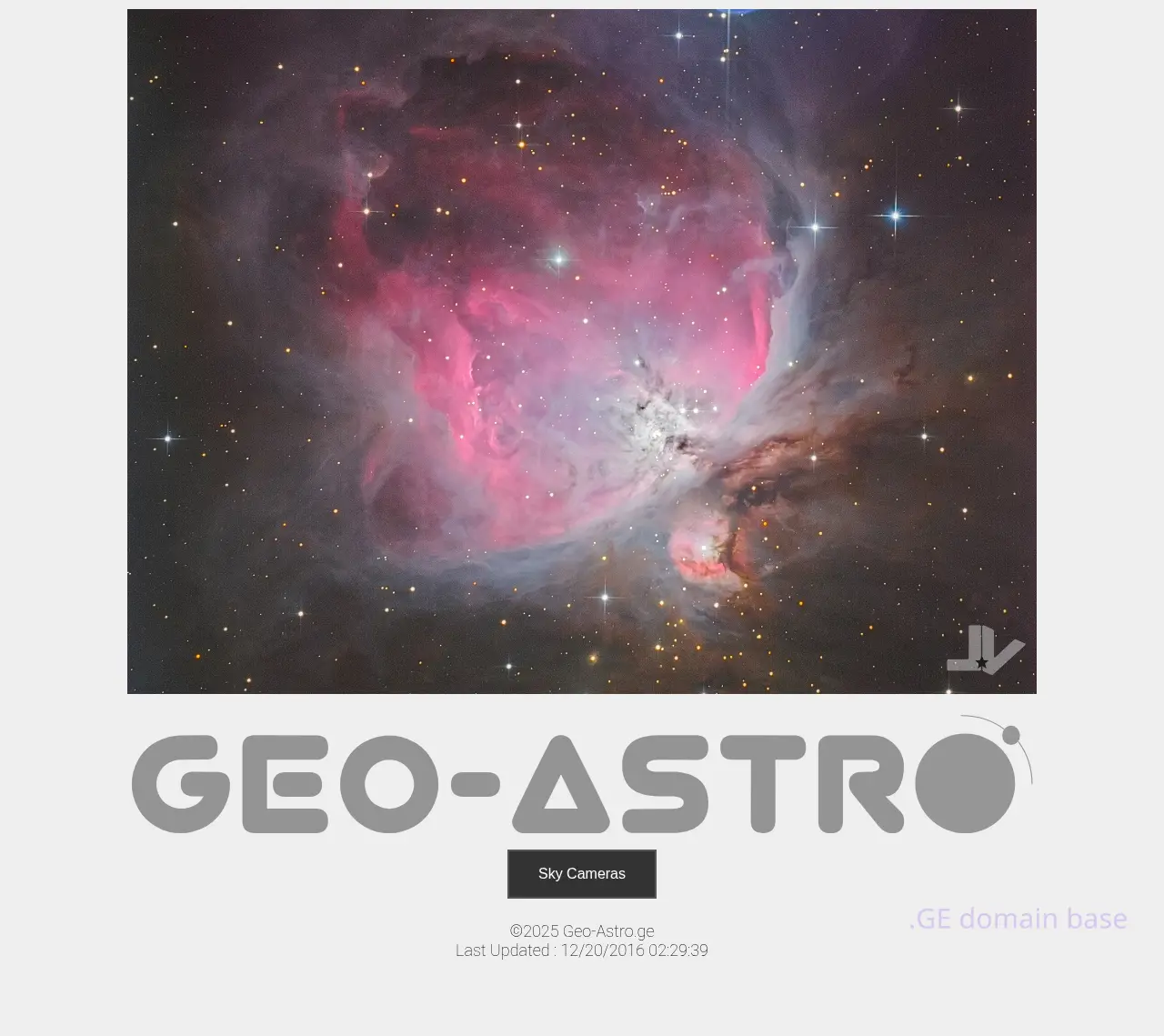 Screenshot of the site geo-astro.ge