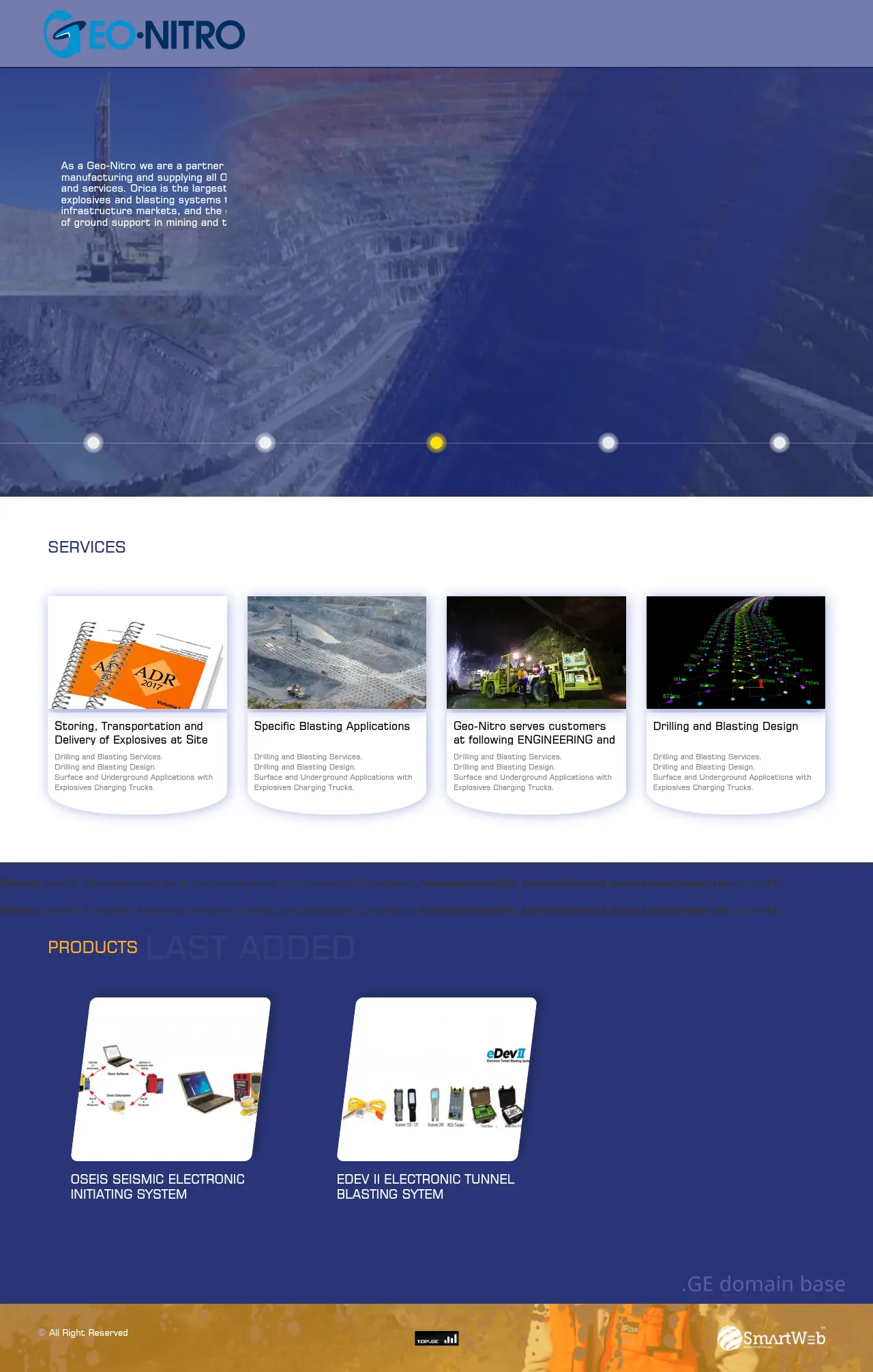 Screenshot of the site geo-nitro.ge