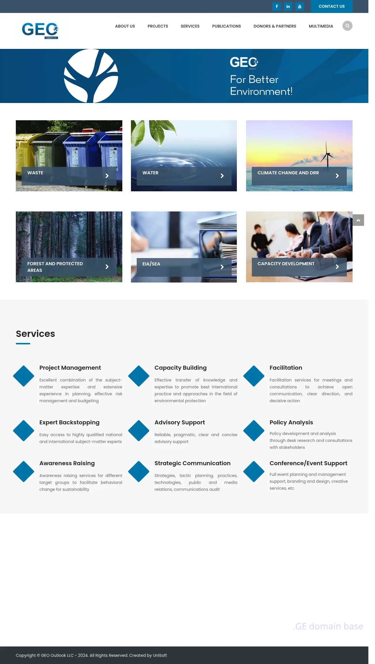 Screenshot of the site geo.org.ge