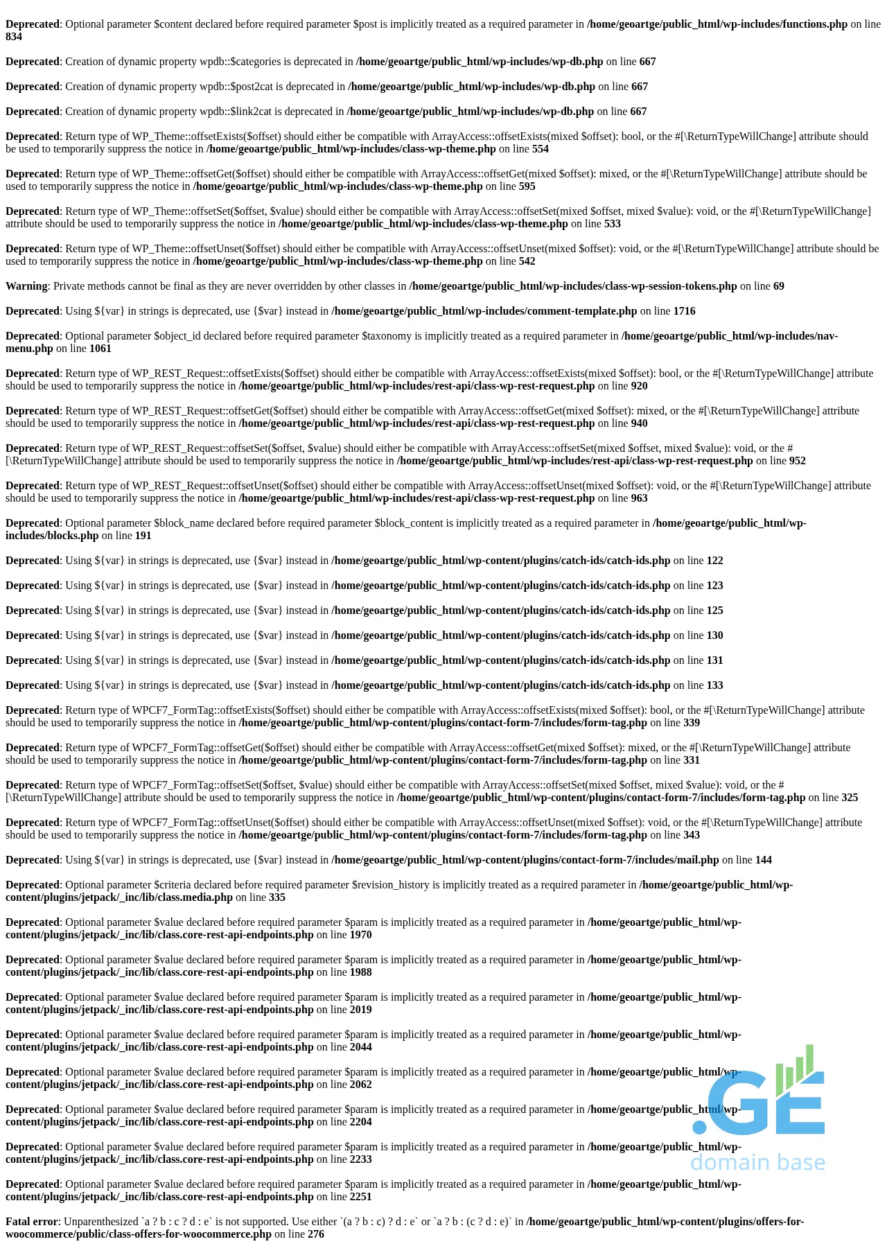 Screenshot of the site geoart.ge