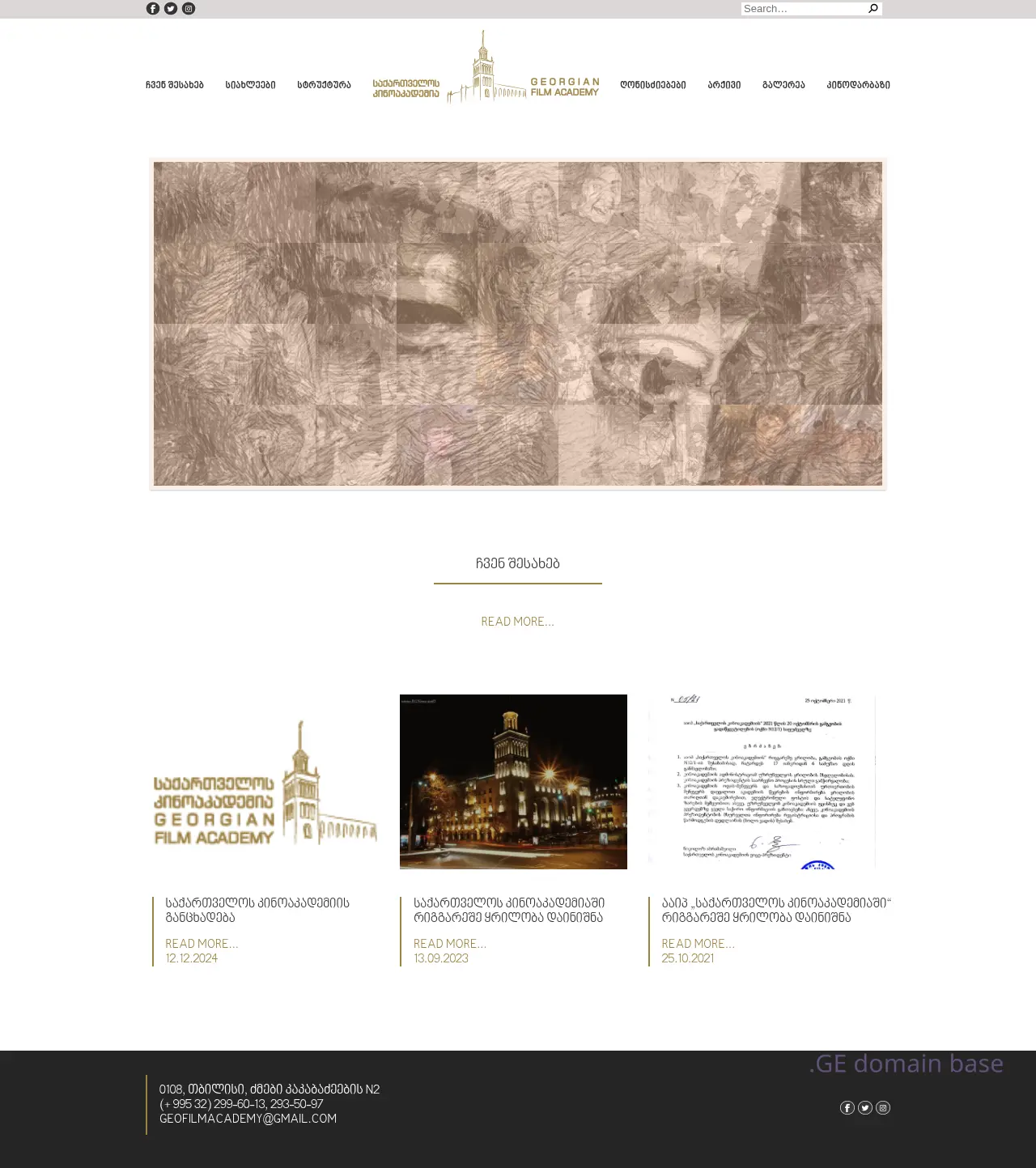 Screenshot of the site geofa.org.ge