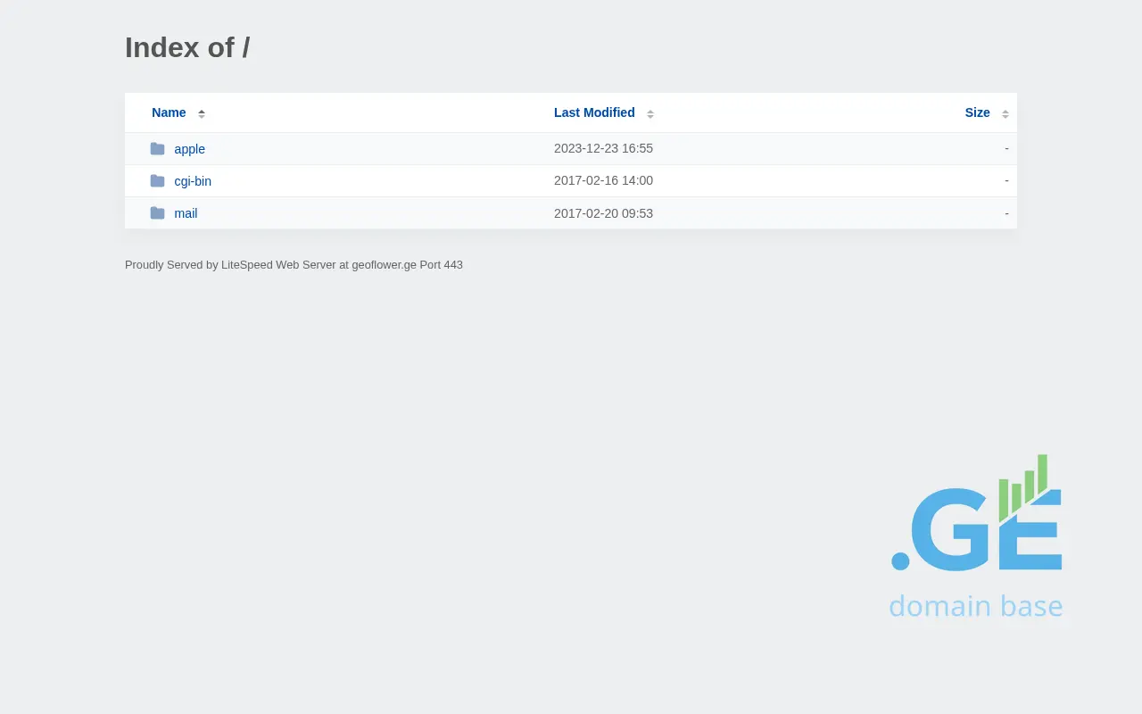 Screenshot of the site geoflower.ge