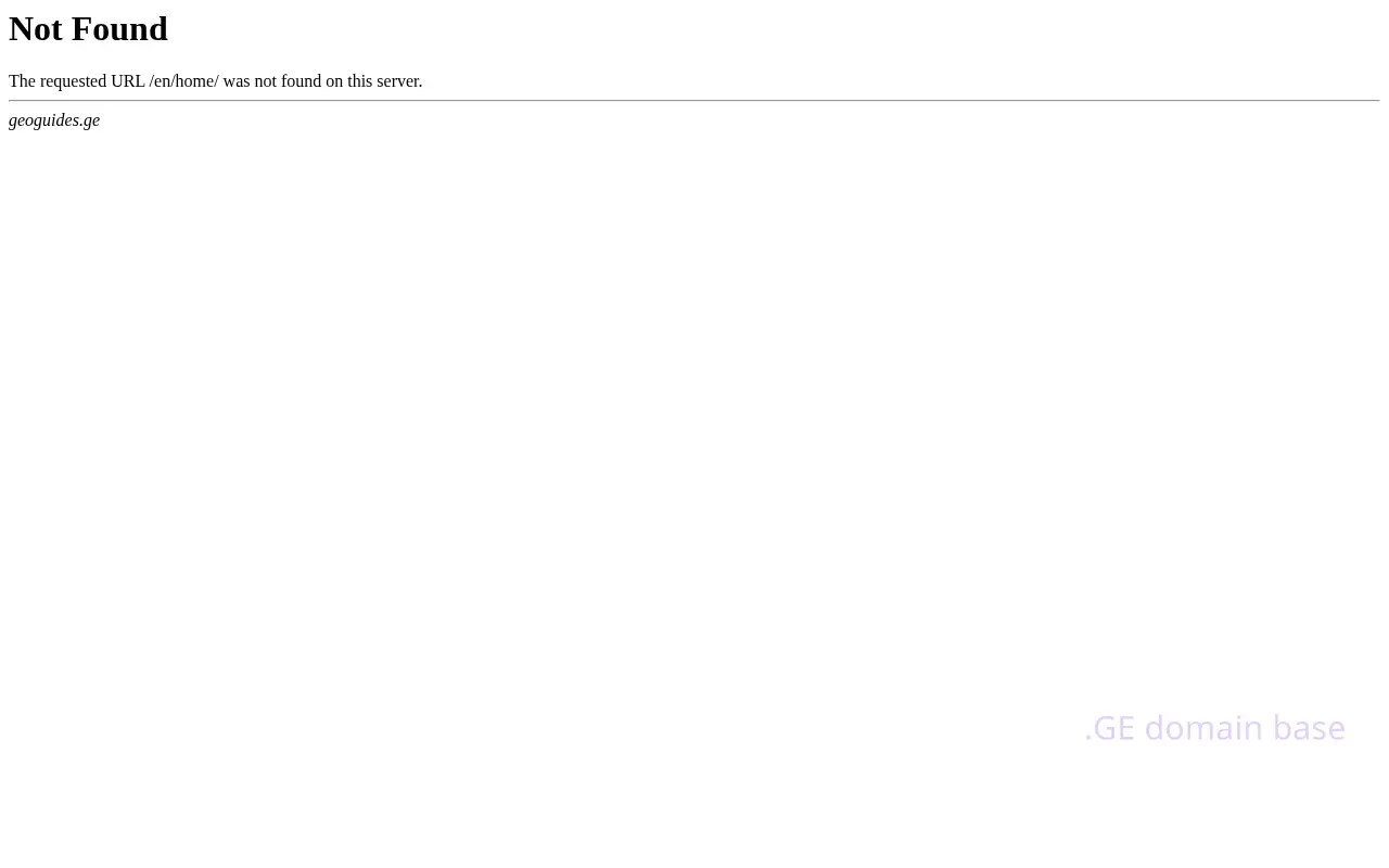 Screenshot of the site geoguides.ge