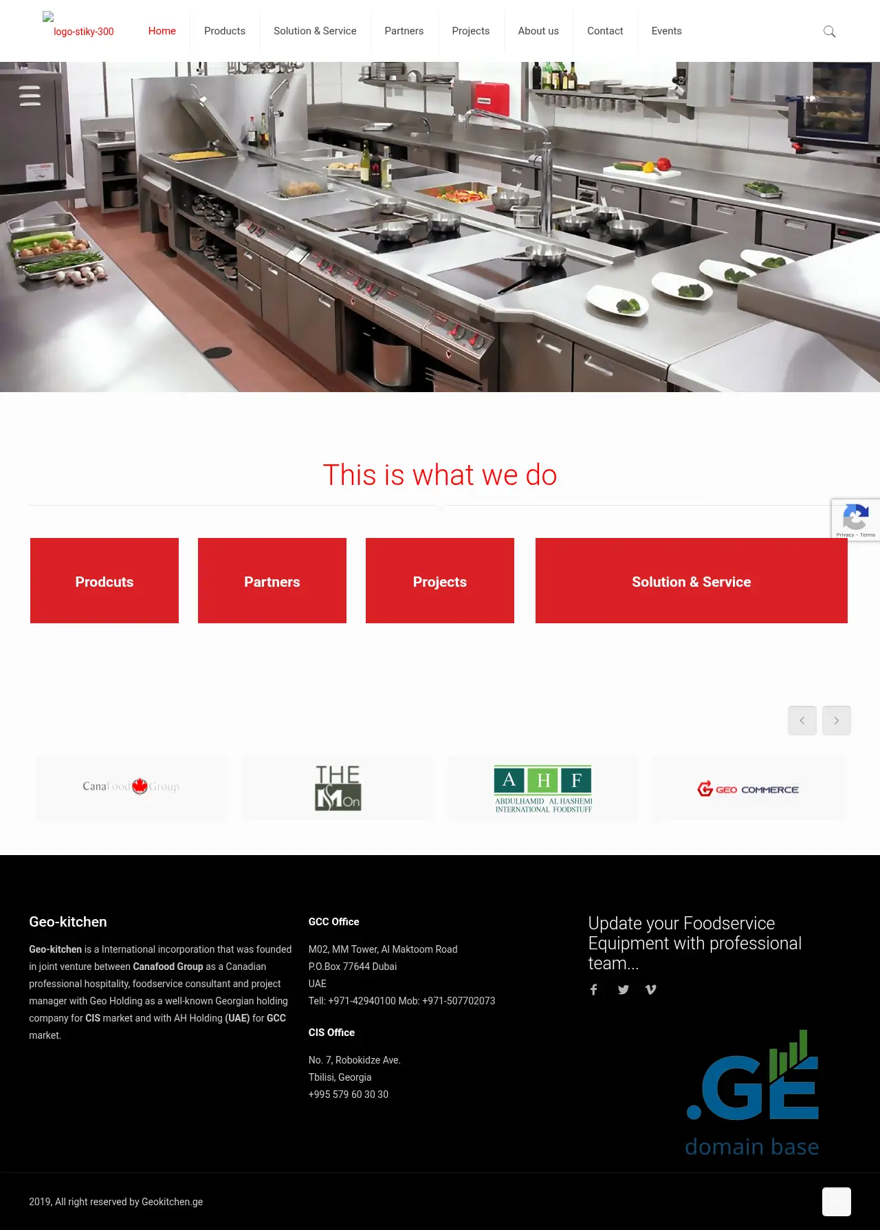 Screenshot of the site geokitchen.ge