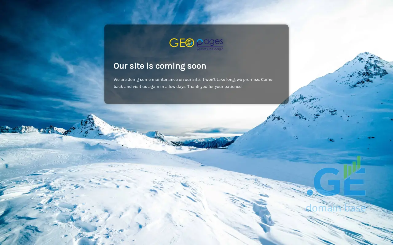 Screenshot of the site geopages.ge
