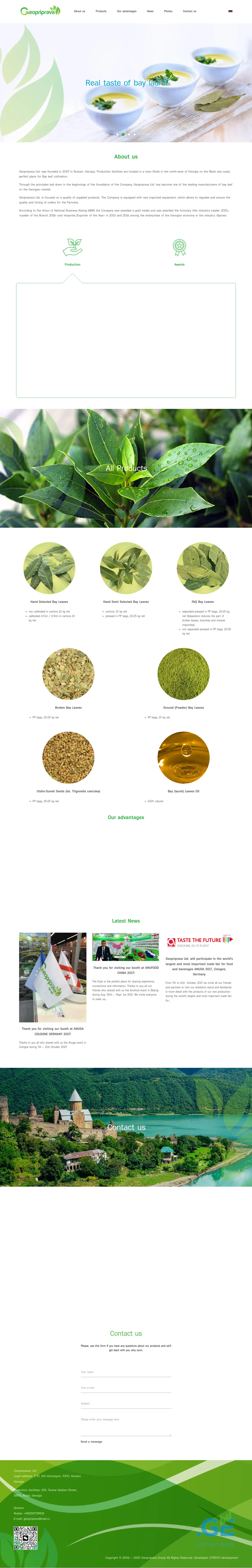 Screenshot of the site geopriprava.ge