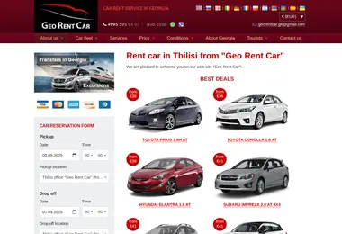 georentcar.ge-ის ეკრანის სურათი