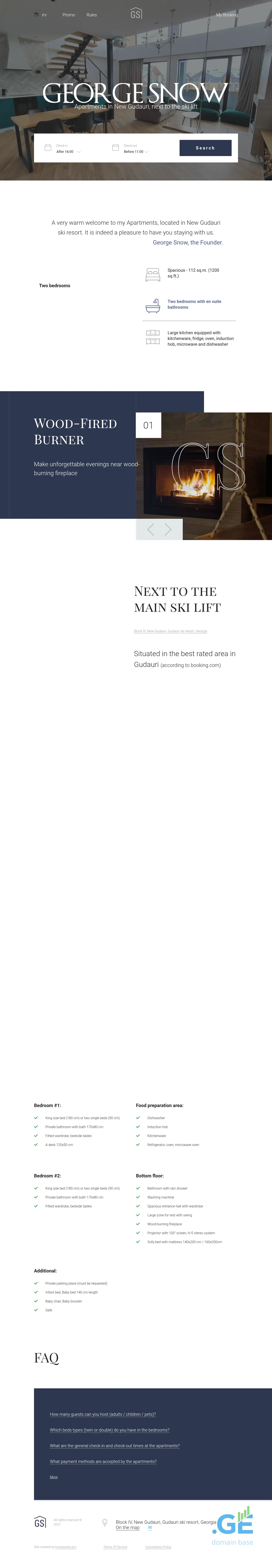 Screenshot of the site georgesnow.ge