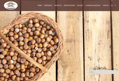 Screenshot of georgianhazelnuts.ge