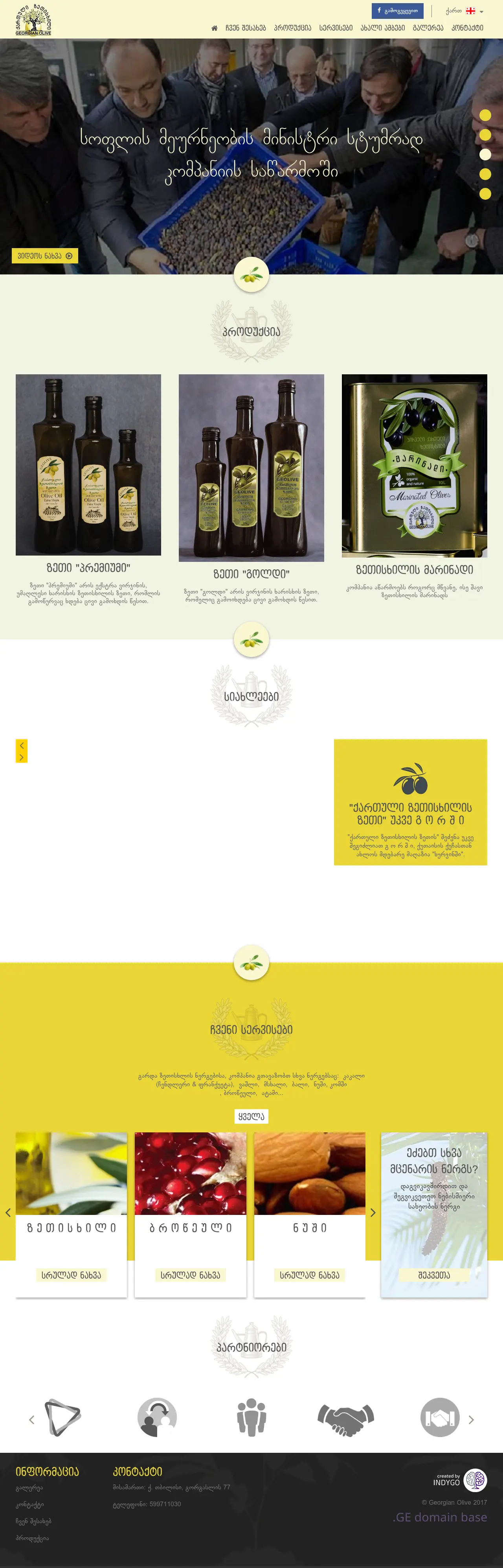 Screenshot of the site georgianolive.ge