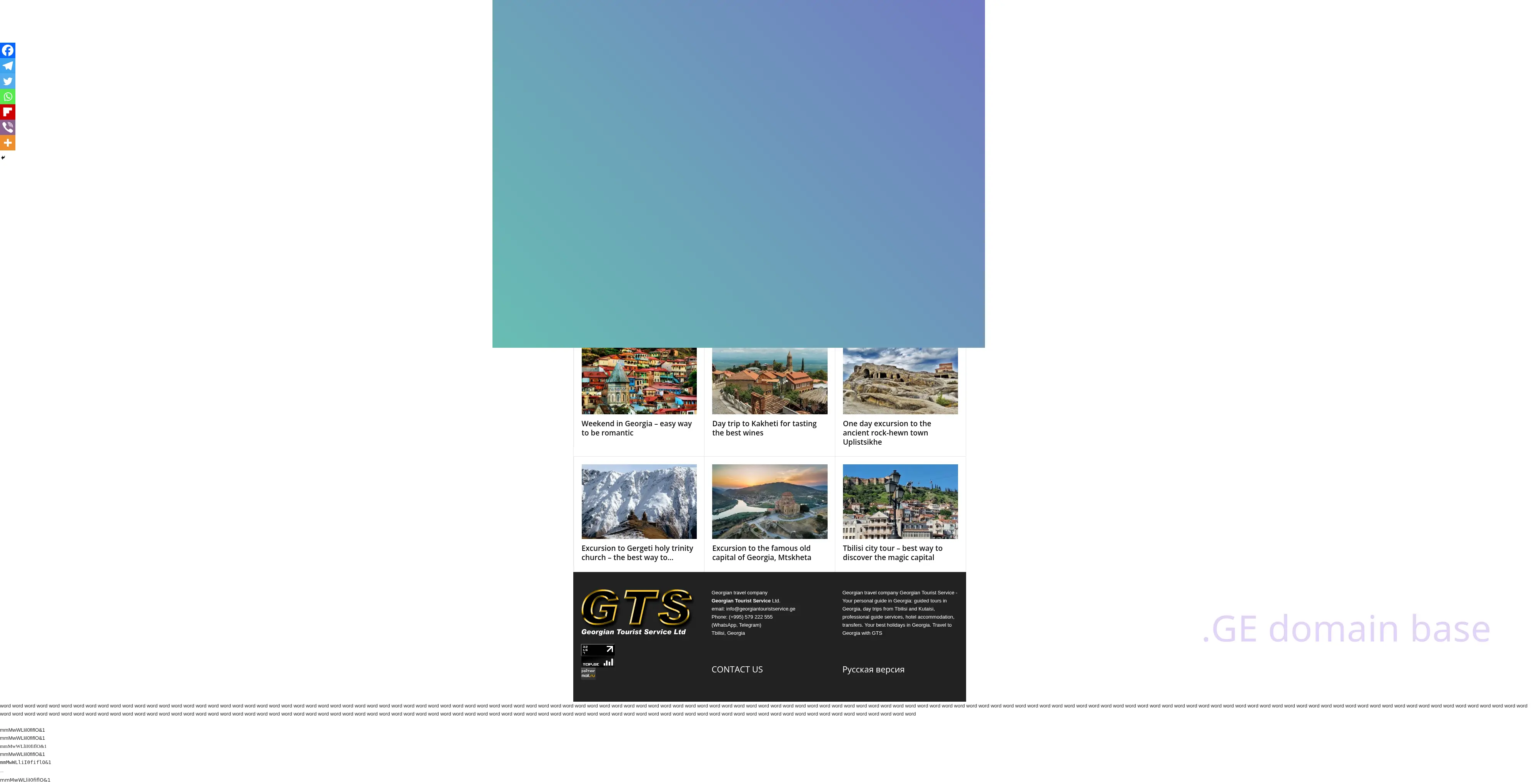 Screenshot of the site georgiantouristservice.ge