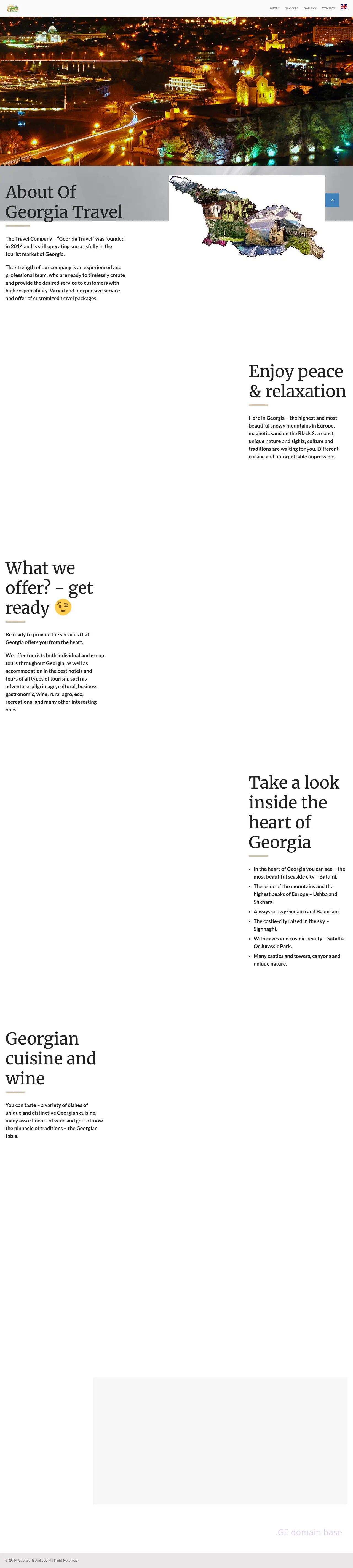 Screenshot of the site georgiatour.ge