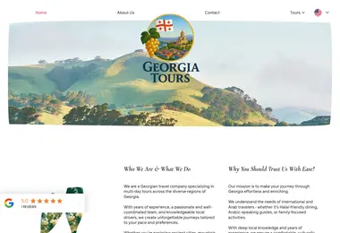 Скриншот georgiatours.ge