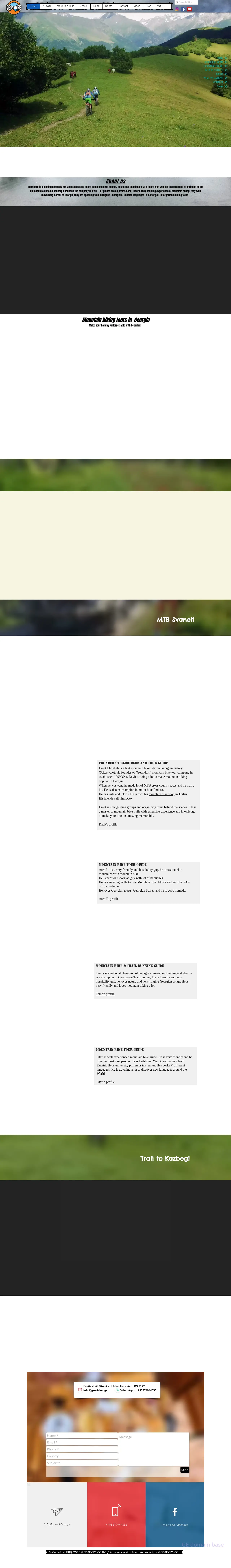 Screenshot of the site georiders.ge