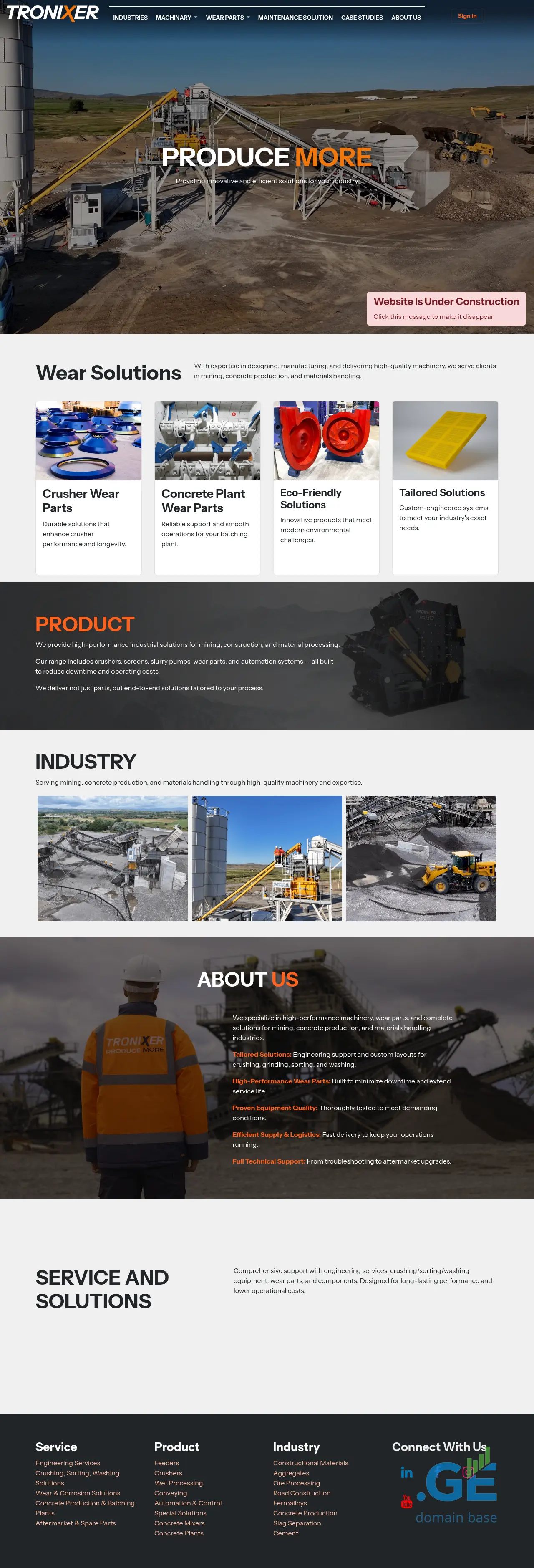 Screenshot of the site geosmartec.ge