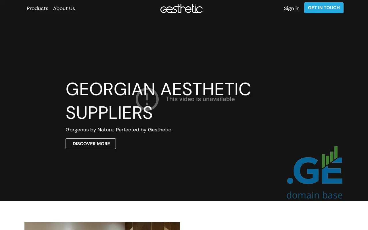 Screenshot of the site gesthetic.ge