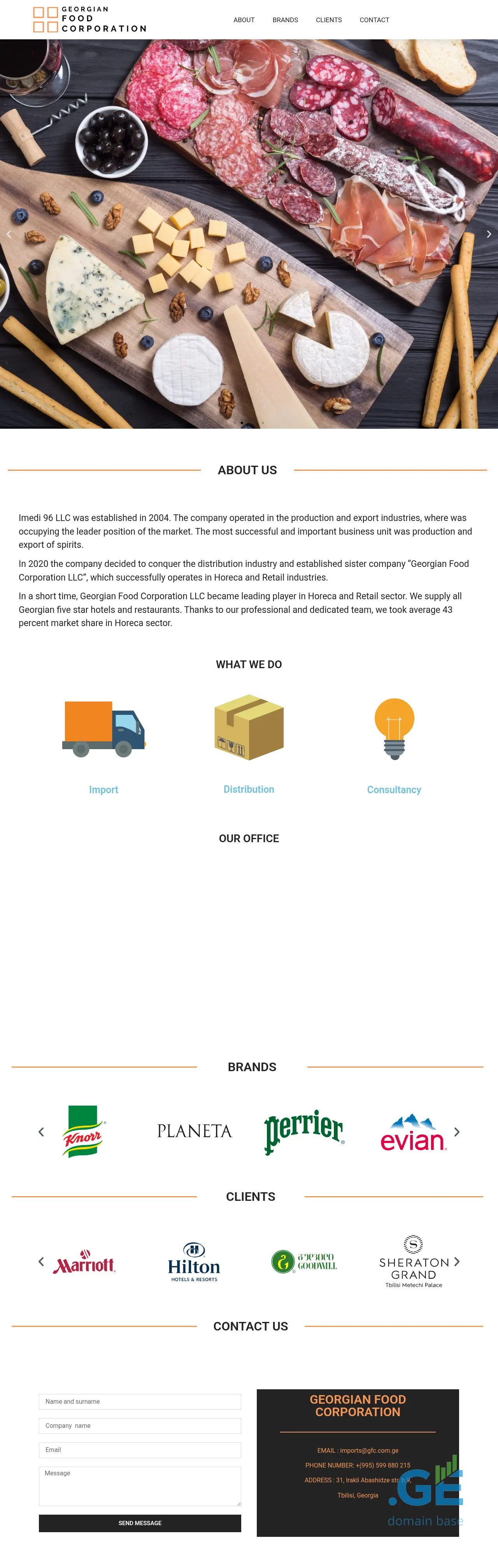 Screenshot of the site gfc.com.ge