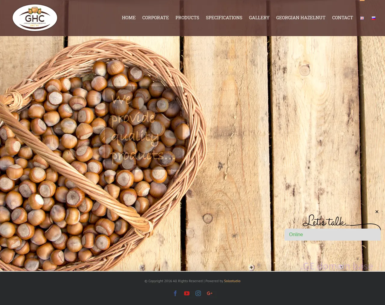 Screenshot of the site ghc.ge