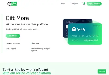 Screenshot of gifto.ge