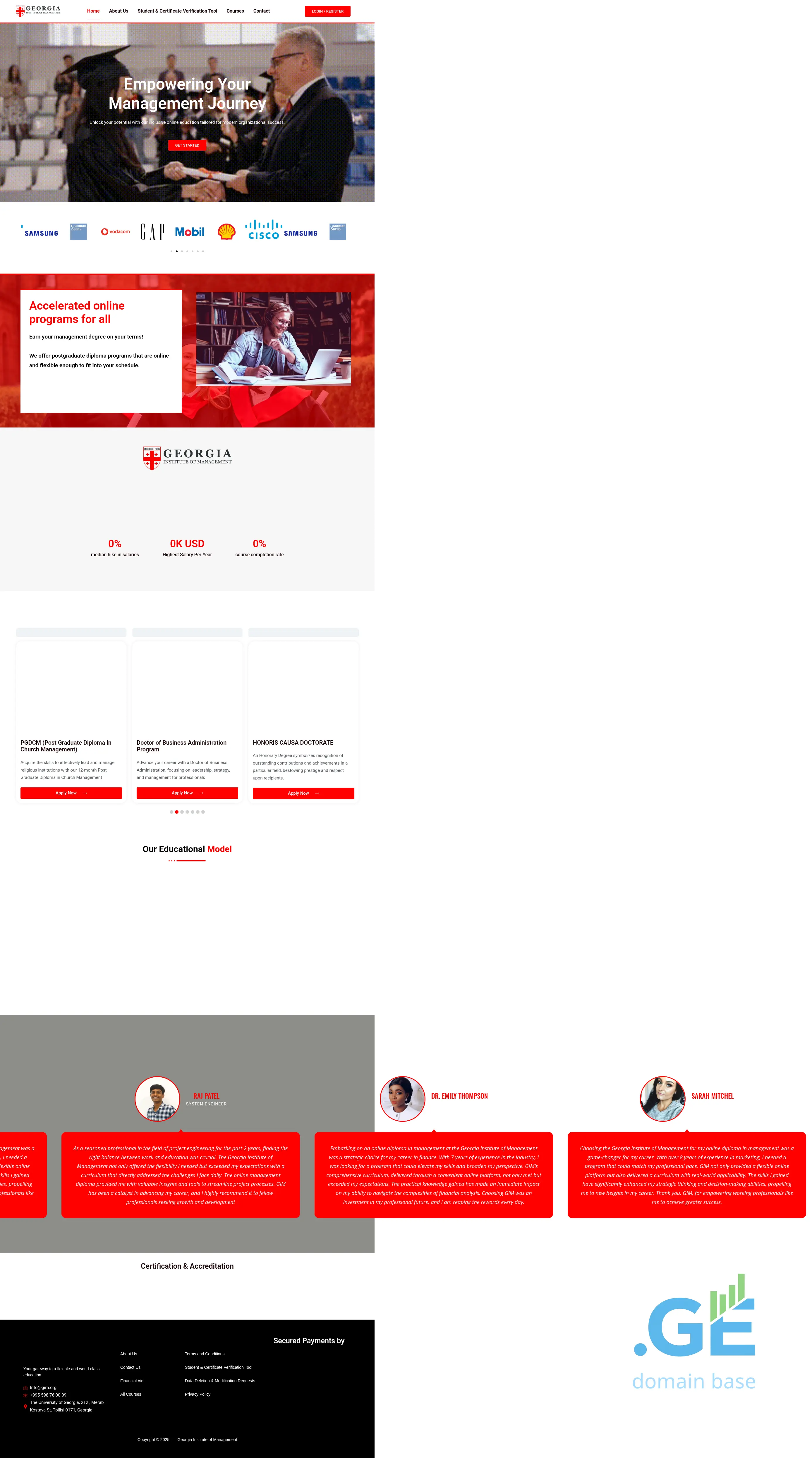 Screenshot of the site gim.ge