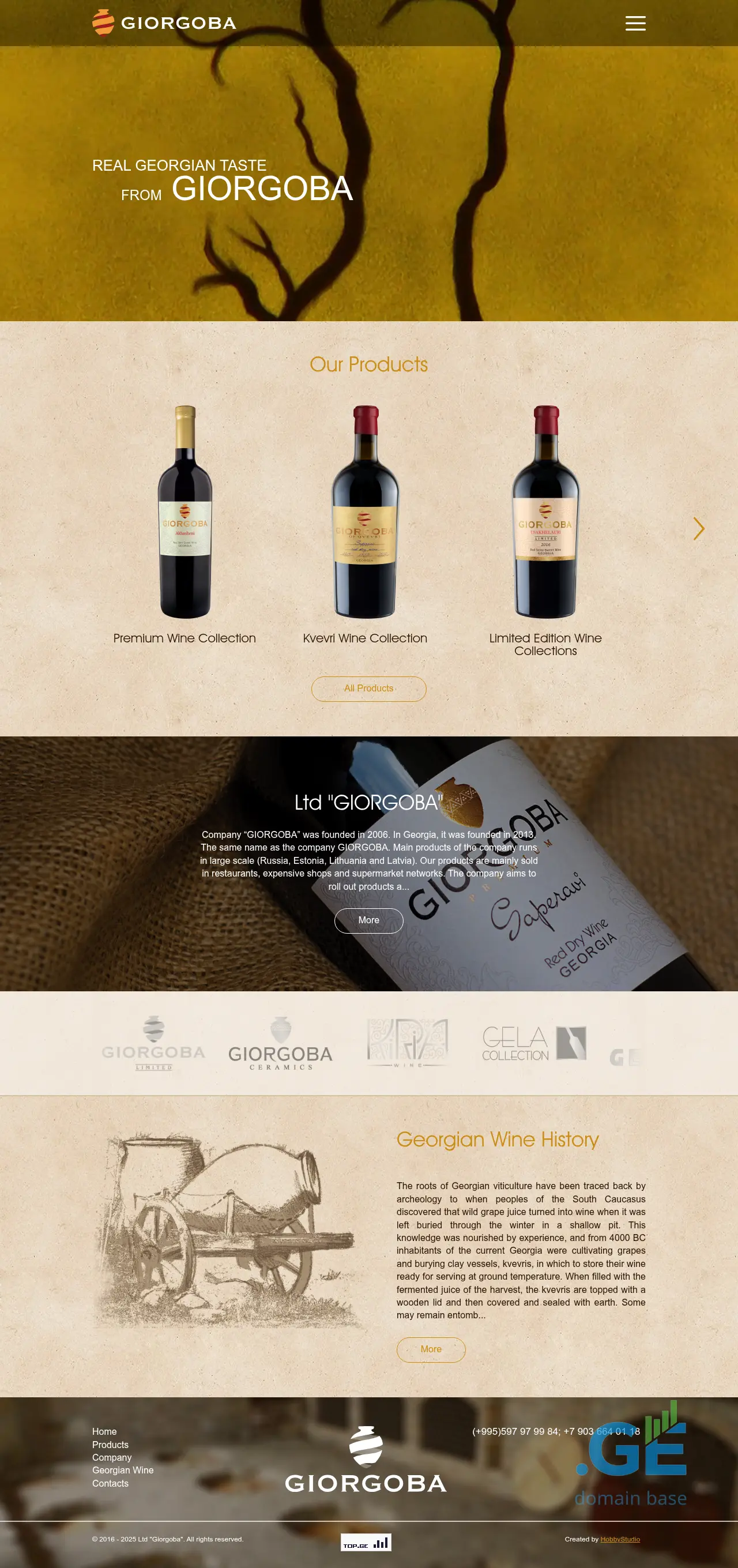 Screenshot of the site giorgoba.ge