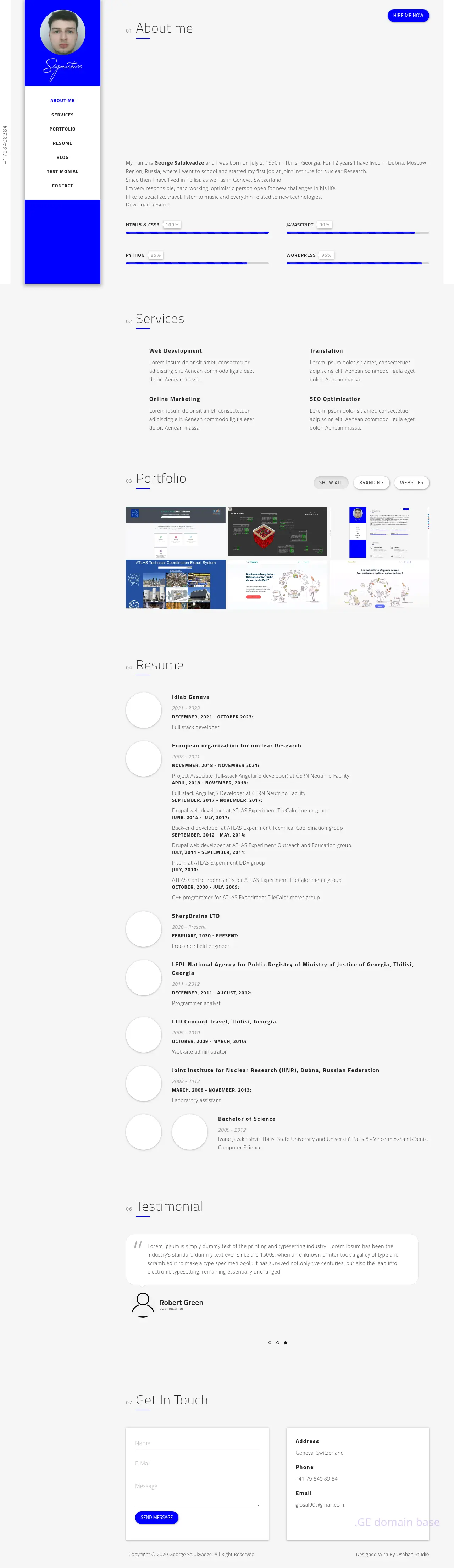 Screenshot of the site giosal.ge