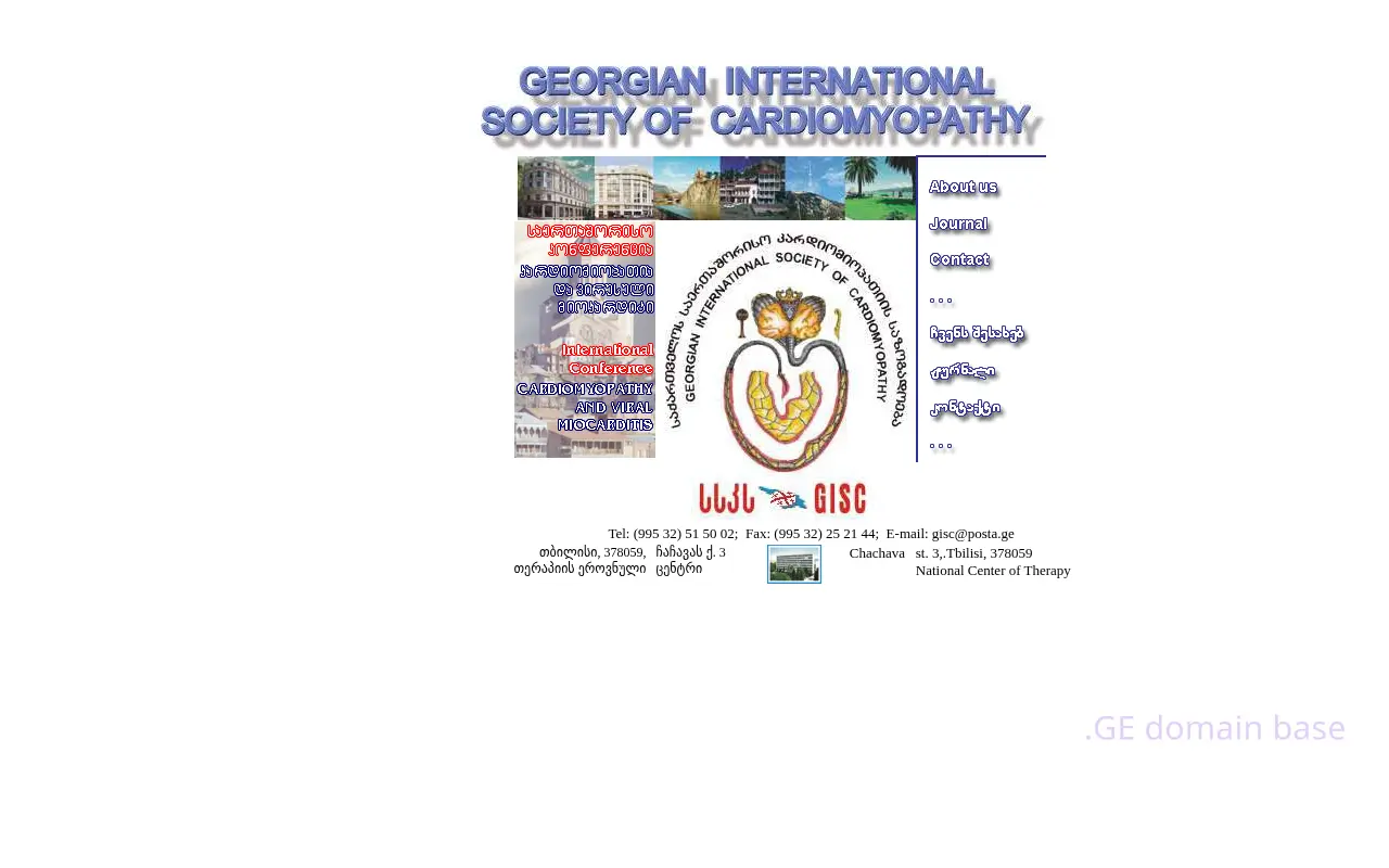 Screenshot of the site gisc.ge