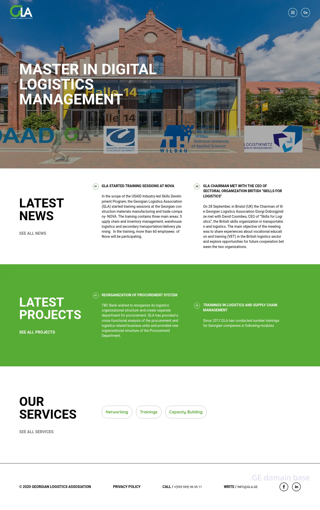 Screenshot of the site gla.ge