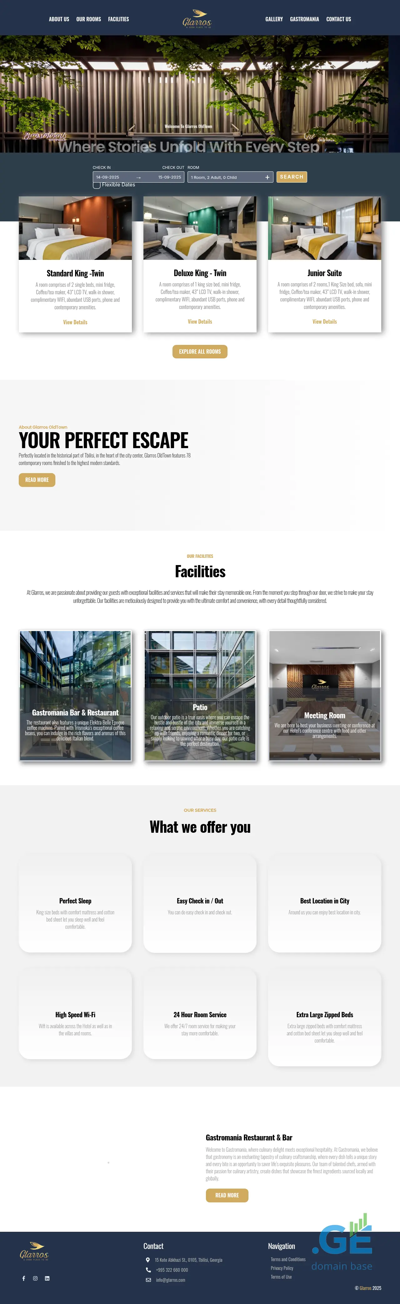 Screenshot of the site glarros.ge