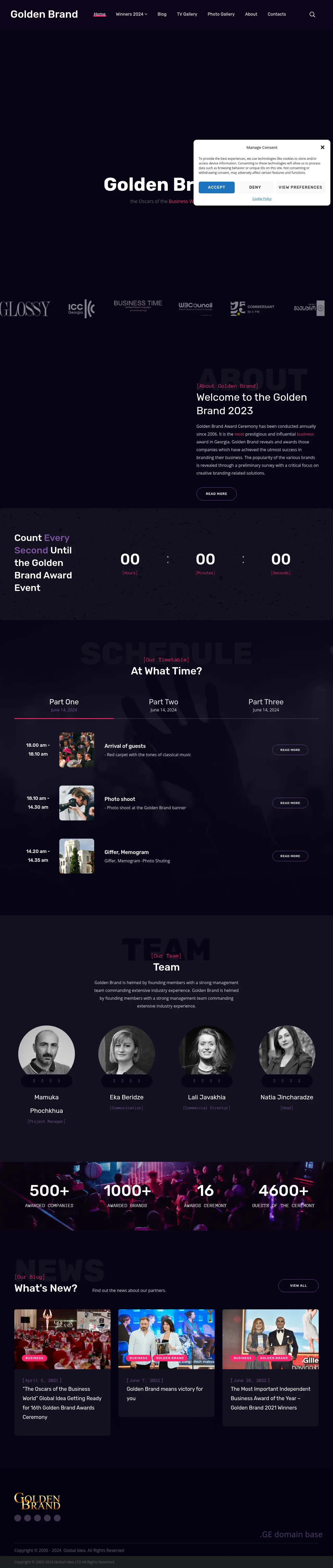 Screenshot of the site globalidea.ge